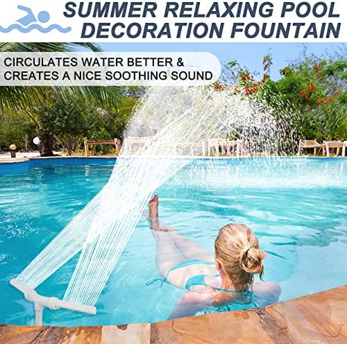 Swimming Pool Waterfall Fountain with 2 Heads - Cool Warm Water Decor