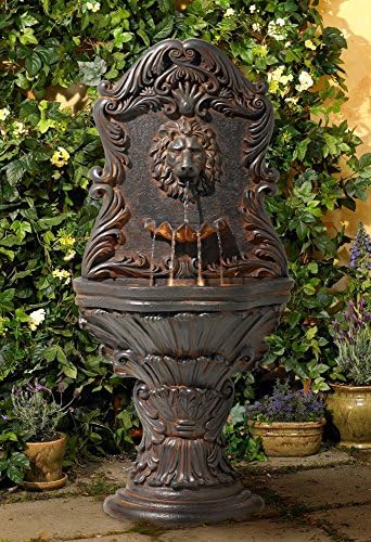 John Timberland Royal Lion Acanthus 50 Inch Water Fountain with LED Light