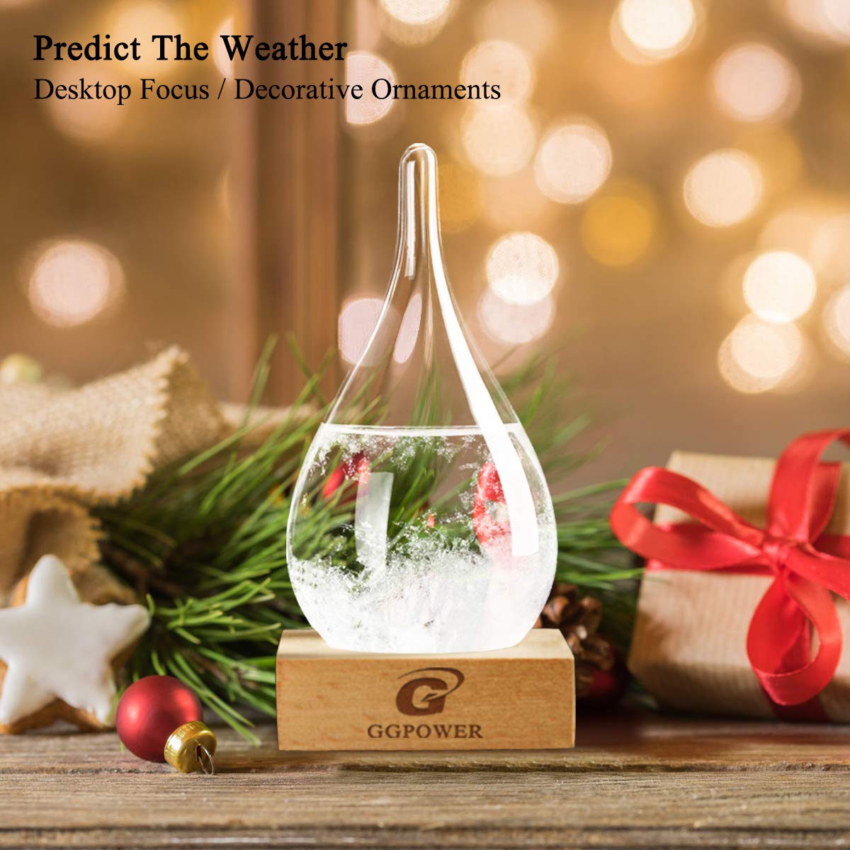 Storm Glass Weather Predictor Cool Indoor Decorative Gift for Adults