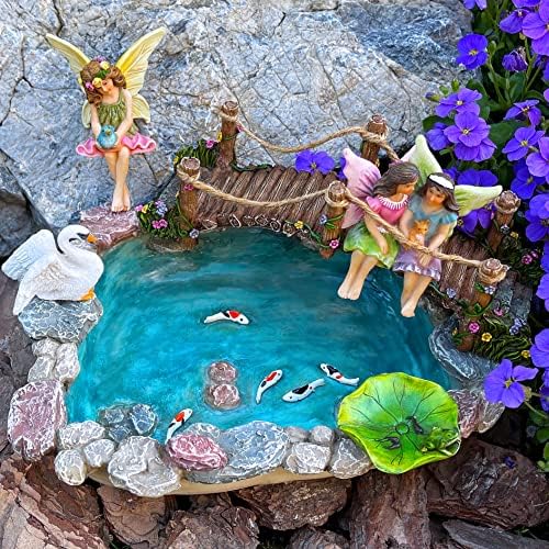 Mood Lab Fairy Garden Miniature Bridge Set of 6