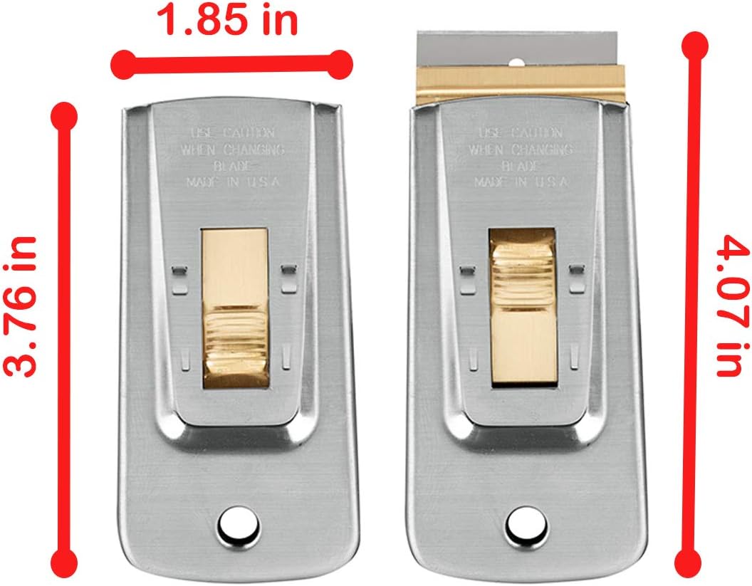 WEUPE Razor Blade Scraper Set with 5 Blades for Car Decals Stickers Glass and Paint