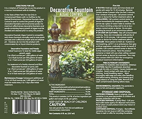 Fountain Algaecide and Clarifier 8-Oz Bottle