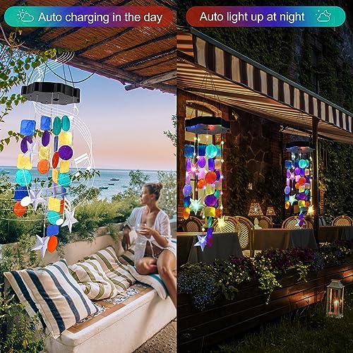 Magical Solar Shell Wind Chimes for Outdoor Decor