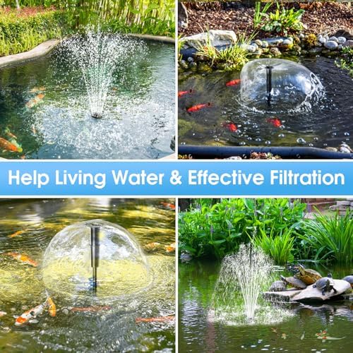 POPOSOAP Pond Filter with Pump Fountain Kit 660GPH Koi Pond Water Cleaner