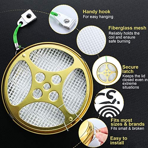 Patelai Sandalwood Coil Holder 4-Pack Portable Burner