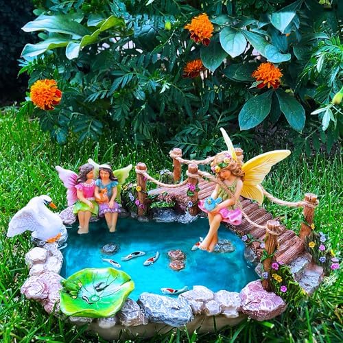 Mood Lab Fairy Garden Miniature Bridge Set of 6