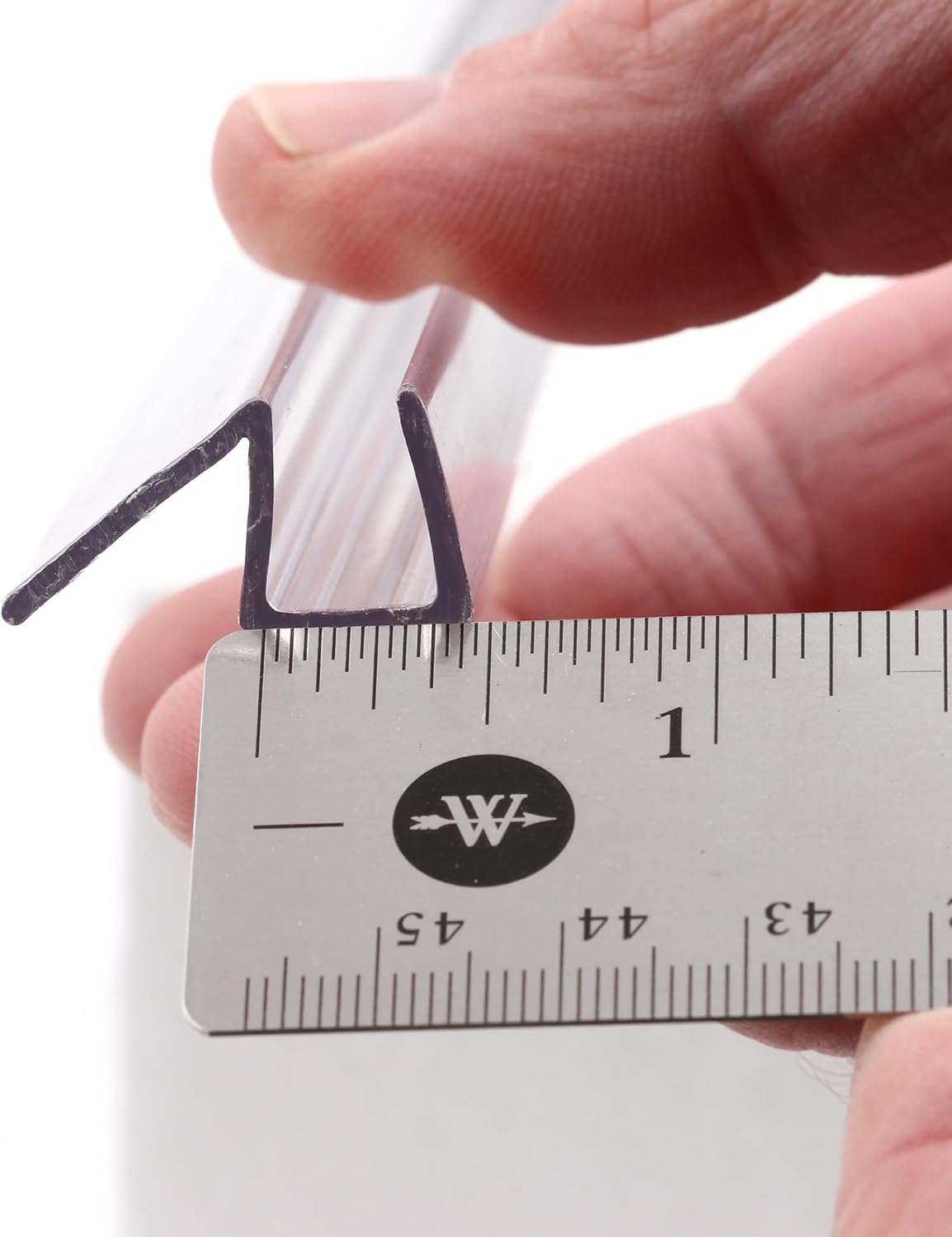 Prime-Line M 6258 Frameless Shower Door Bottom Seal - 36 Inch Clear Vinyl