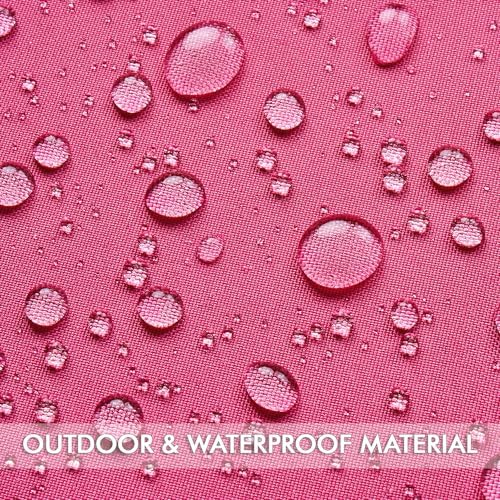 MIULEE 2 Pack Waterproof Outdoor Pillow Covers Hot Pink 18x18 Inch