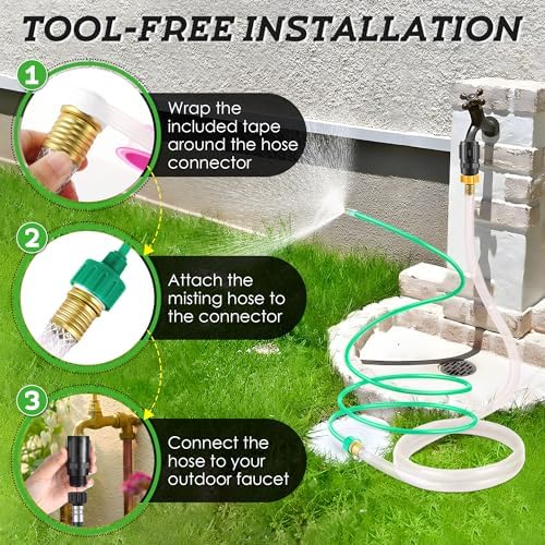 HappyAlley 60 Inch Hummingbird Outdoor Mister with Adjustable Aluminum Tube
