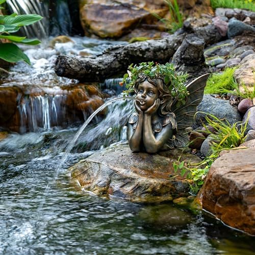 Aquascape Fairy Planter Spitter Fountain for Pond and Garden