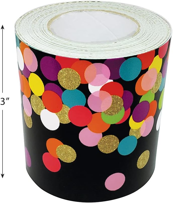 Colorful Confetti Border Trim 50ft Classroom Decor
