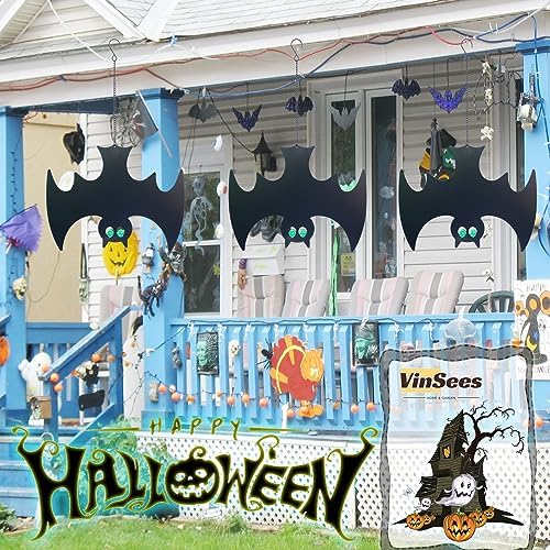 Halloween Metal Bat Hanging Decor Set of 3