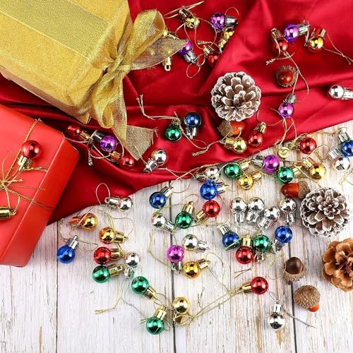 50PCS Christmas Bells 22mm Vintage Brass Decorative Hanging Ornaments for Tree Pet