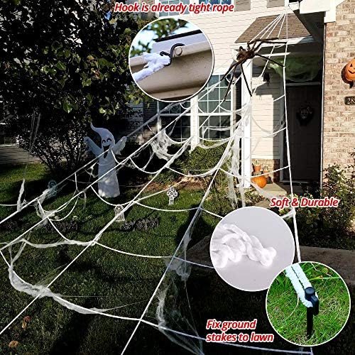OCATO 200 Giant Spider Web 59 Halloween Spider Decor