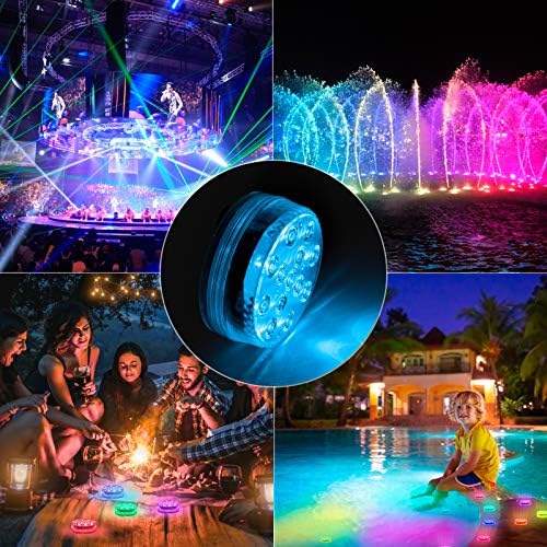 LOFTEK Submersible LED Lights with Remote 4 Pack