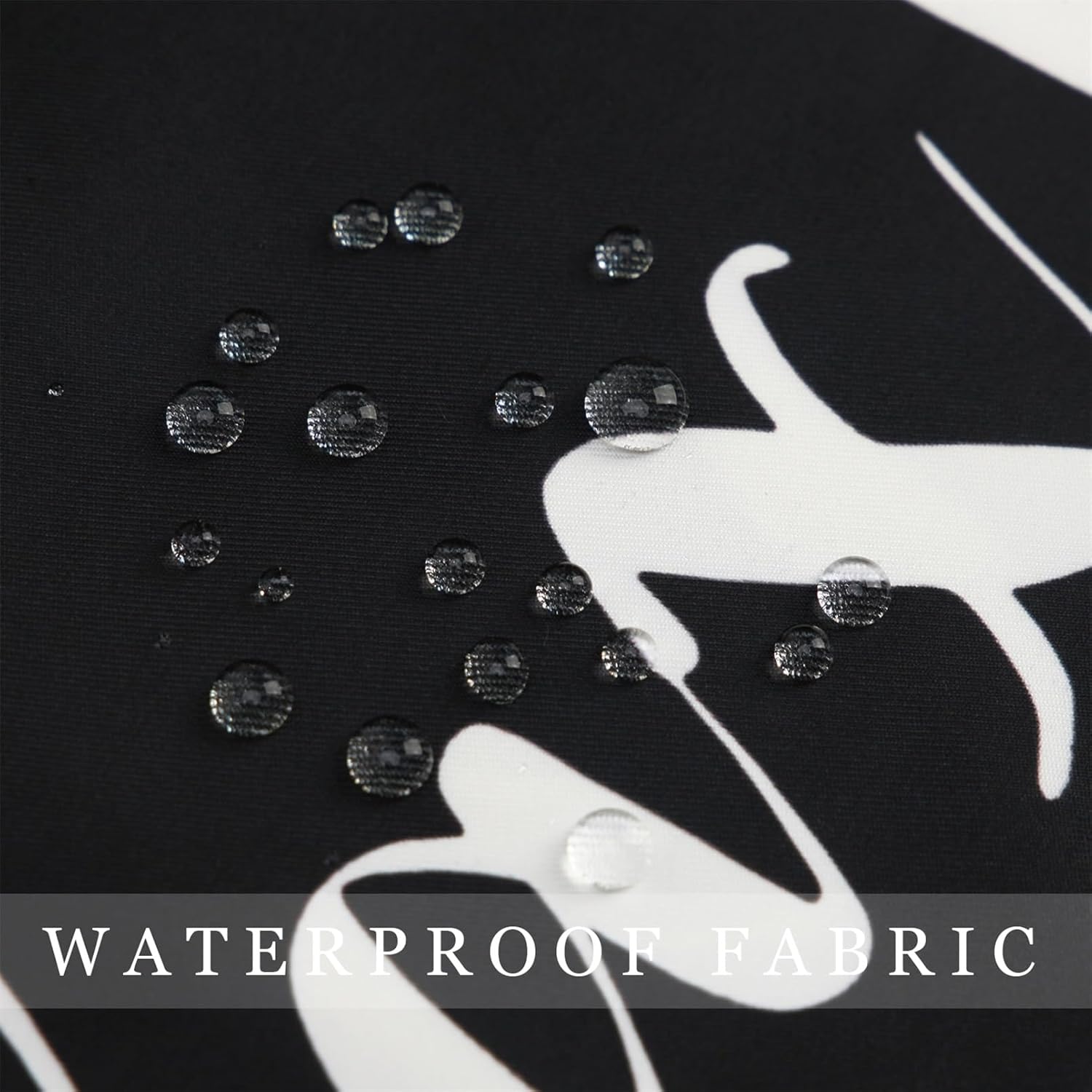 Adabana Outdoor Waterproof Throw Pillow Covers Set of 2 Black and White 18x18 Inches