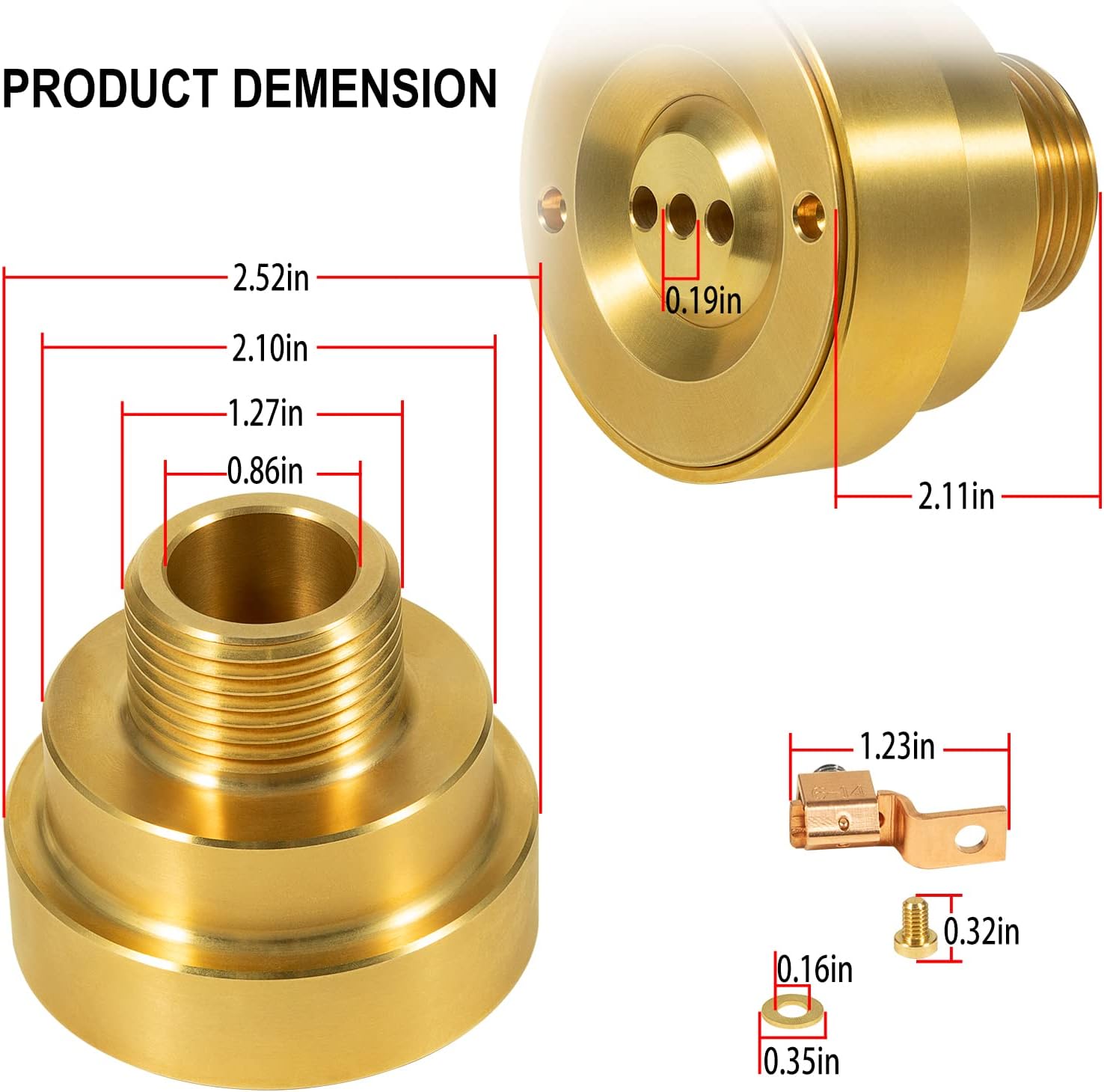 3 Hole Pool Brass Deck Jet Nozzle with Ground Lug for Spa Fountain