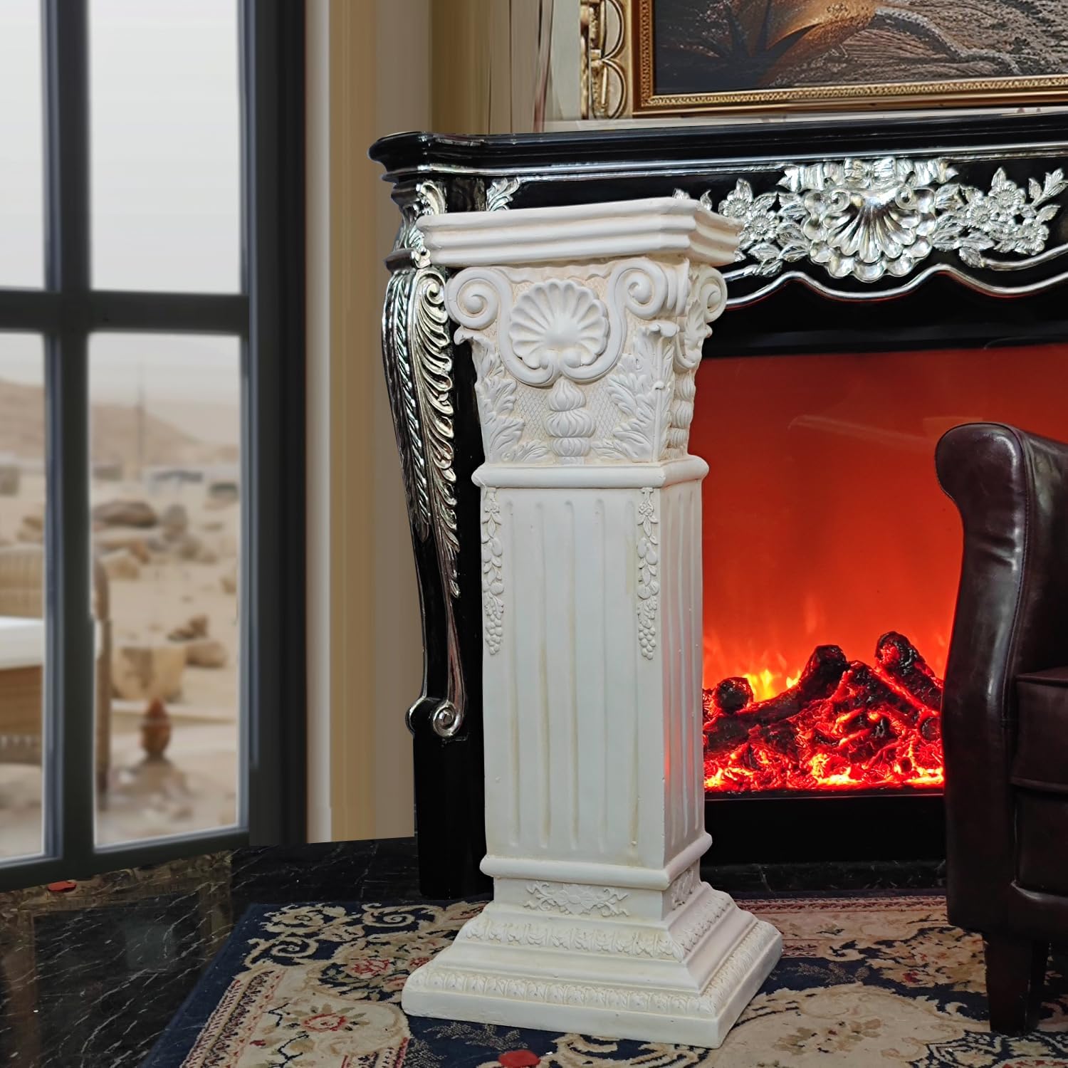 Large 355 Inch Vintage Weathered Column with Base