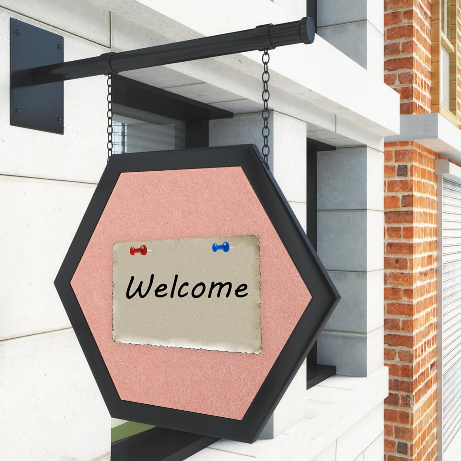 Balacoo 8 Piece Hexagon Felt Bulletin Board Decorative Wall Display for Home Office School