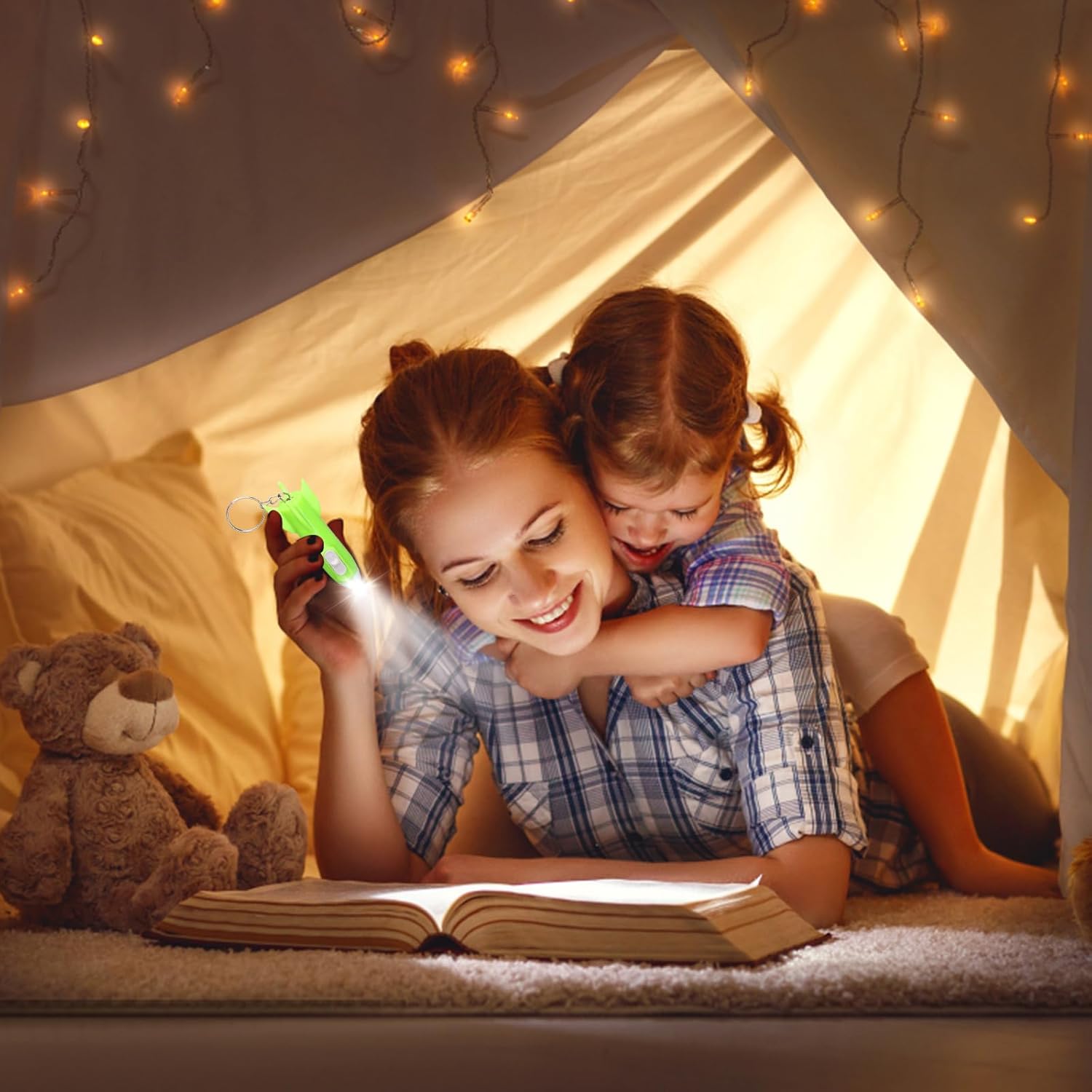 160 PCS Rocket LED Flashlight Keychain Colorful Mini Flashlights for Kids