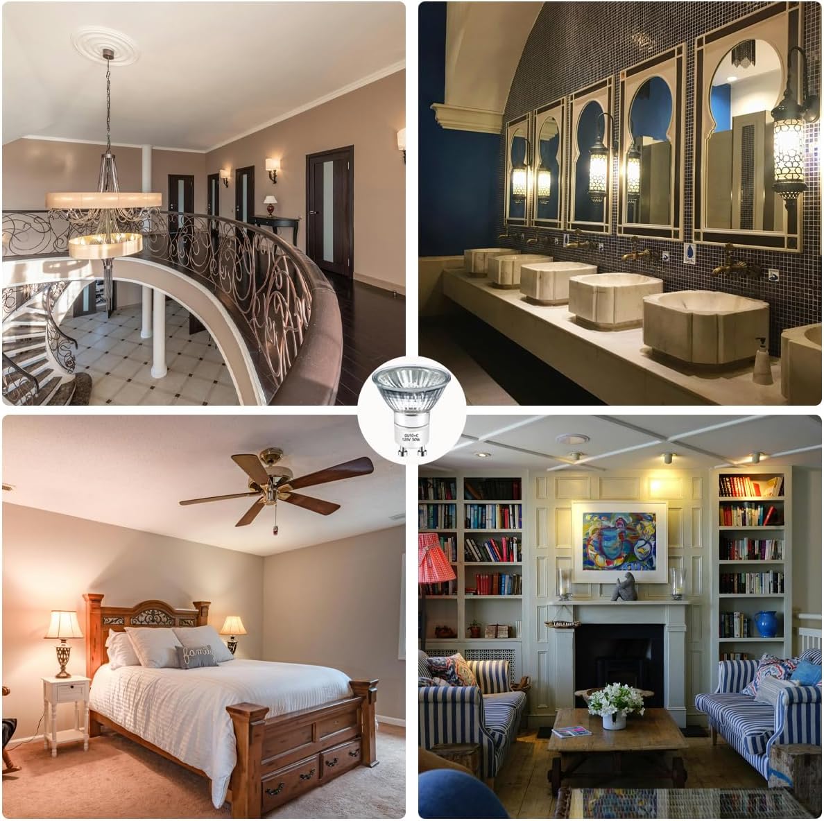 Halogen Bulb 50W GU10 120V NP5 Replacement for Candle Warmer and Scent Wax Burner Pack of 4