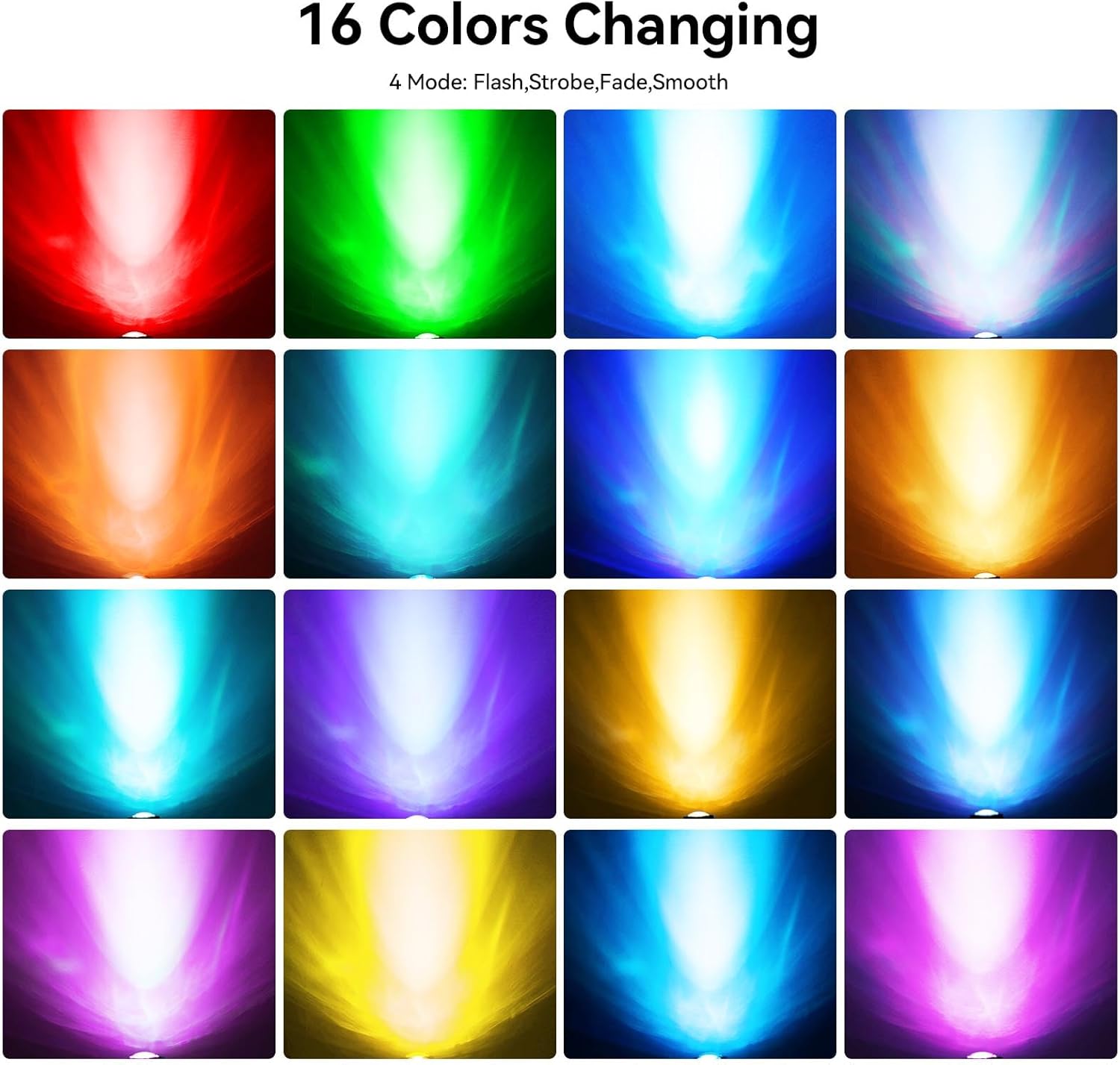 TENSUL Colored Pond Lights with Timer 1-Light IP68 Waterproof RGB Fountain Light for Outdoor Garden