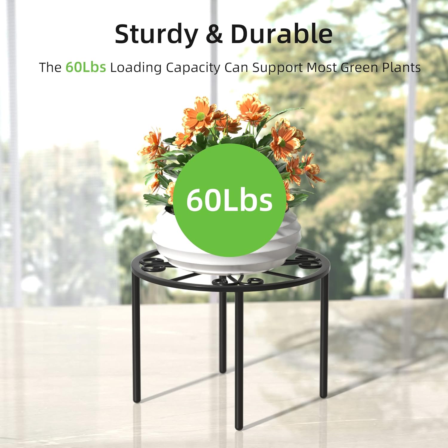 Plant Stand 1 PCS 102 Inch Flower Pot Stand for Indoor and Outdoor Gardens Black