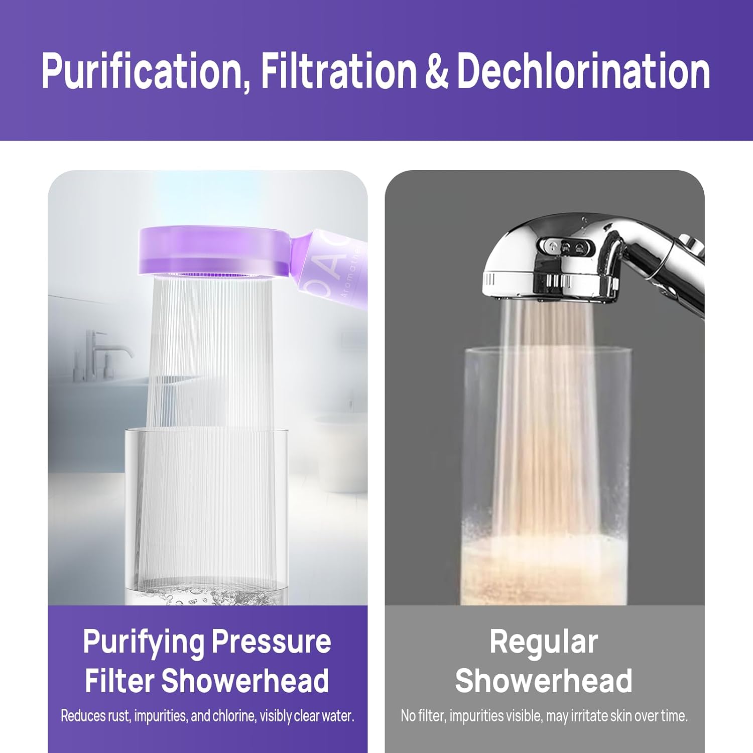 Vitamin C Shower Head with Filter and Lavender Scent