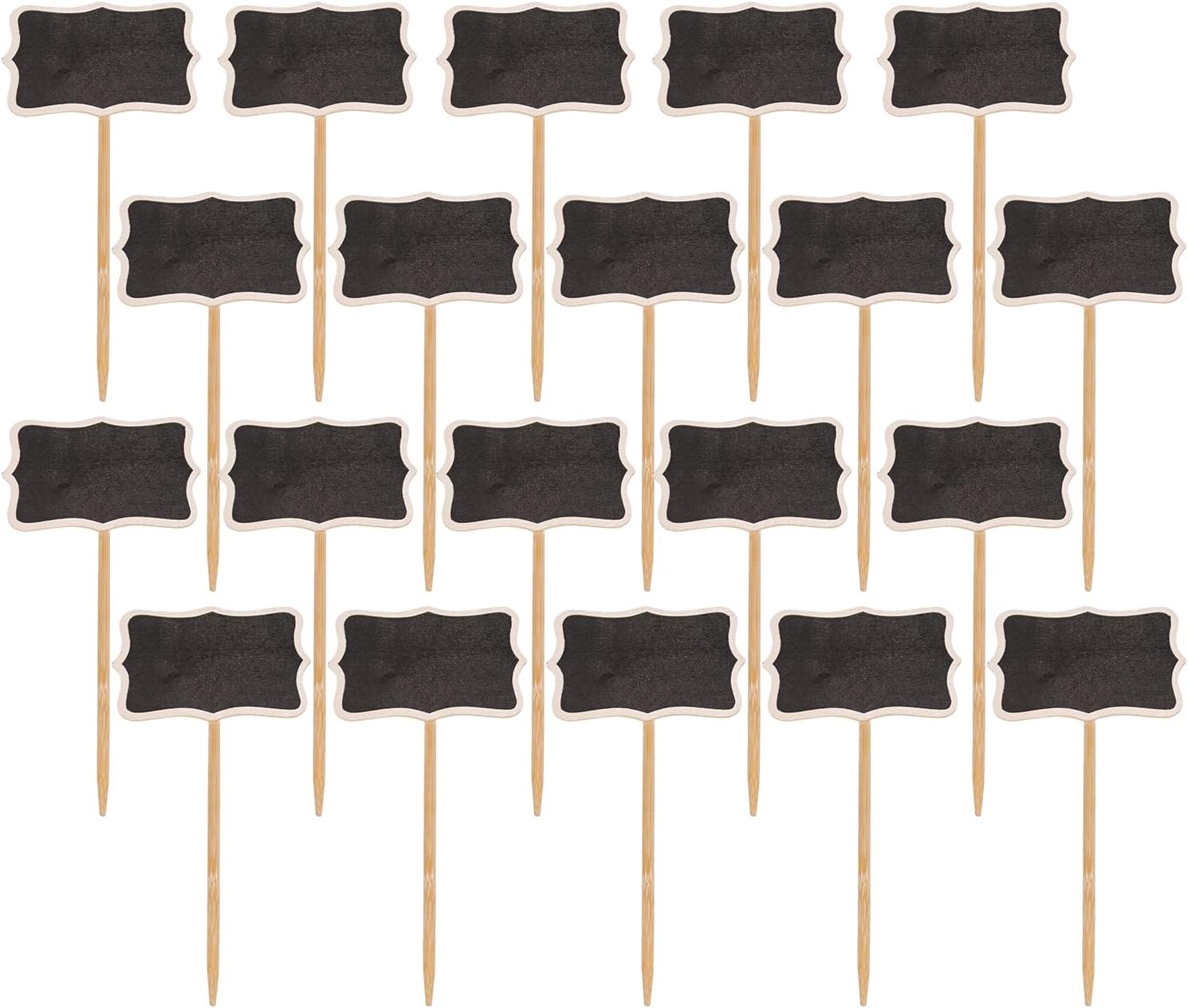 20PCS Wood Chalkboard Plant Tags for Garden and Lawn