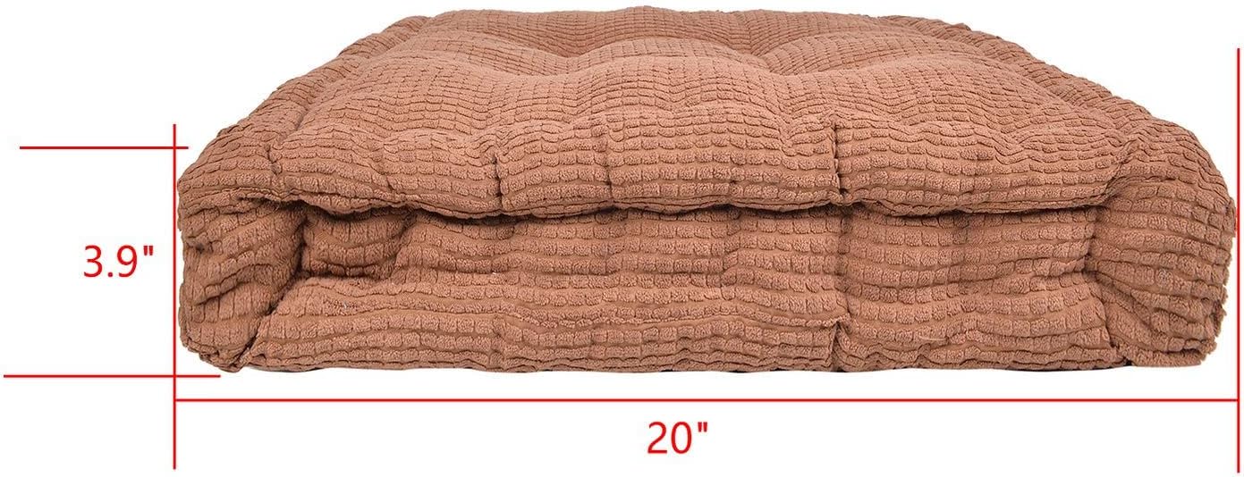 ChezMax Floor Pillow Cushion 16x16 Inch Thick Velvet Seat Pad for Yoga Meditation Indoor Outdoor Use