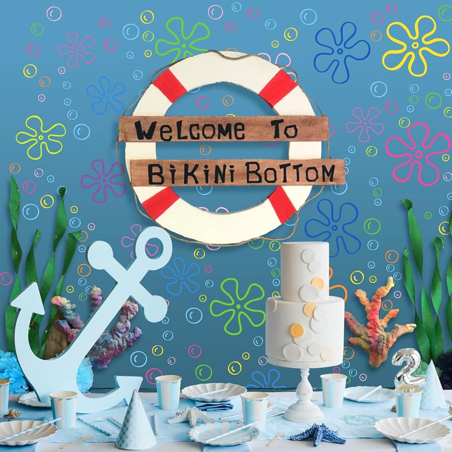 Under The Sea Wall Decals 156PCS Colorful Bubbles Peel and Stick Decor