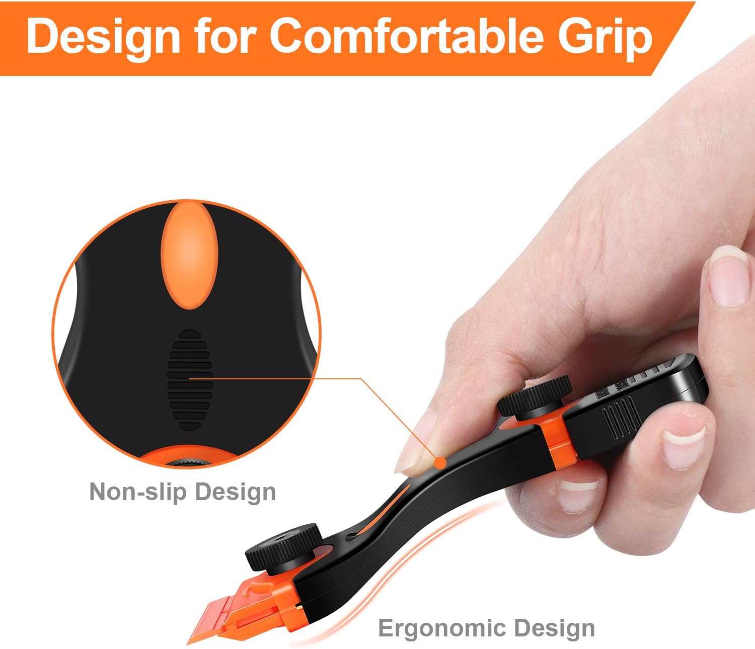 2 Pack Razor Blade Scraper Tool with 12 Plastic and 7 Metal Blades 1