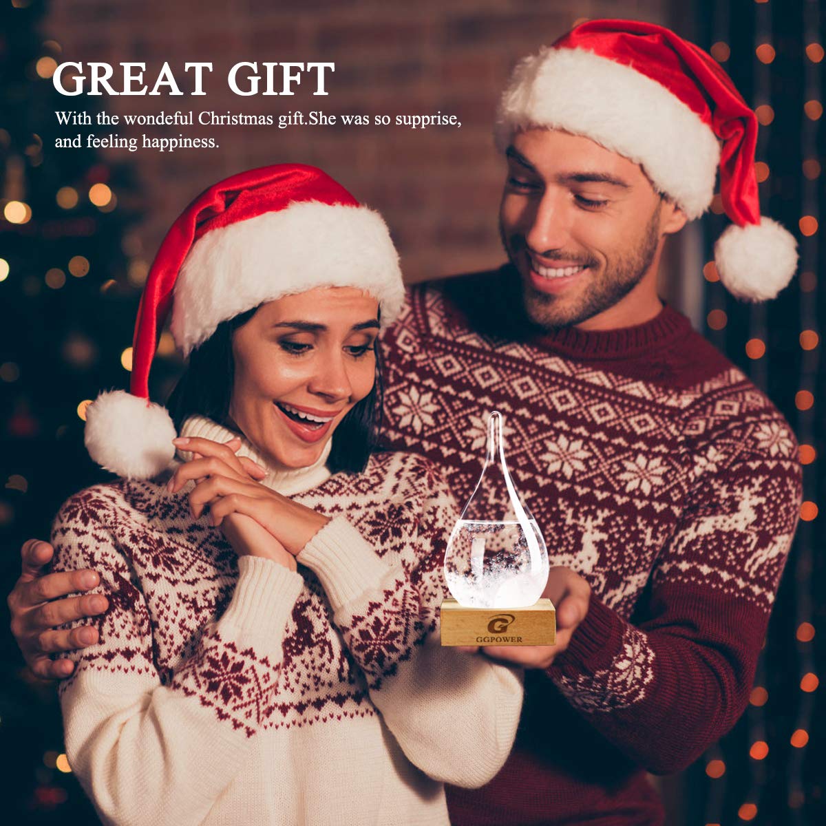 Storm Glass Weather Predictor Cool Indoor Decorative Gift for Adults