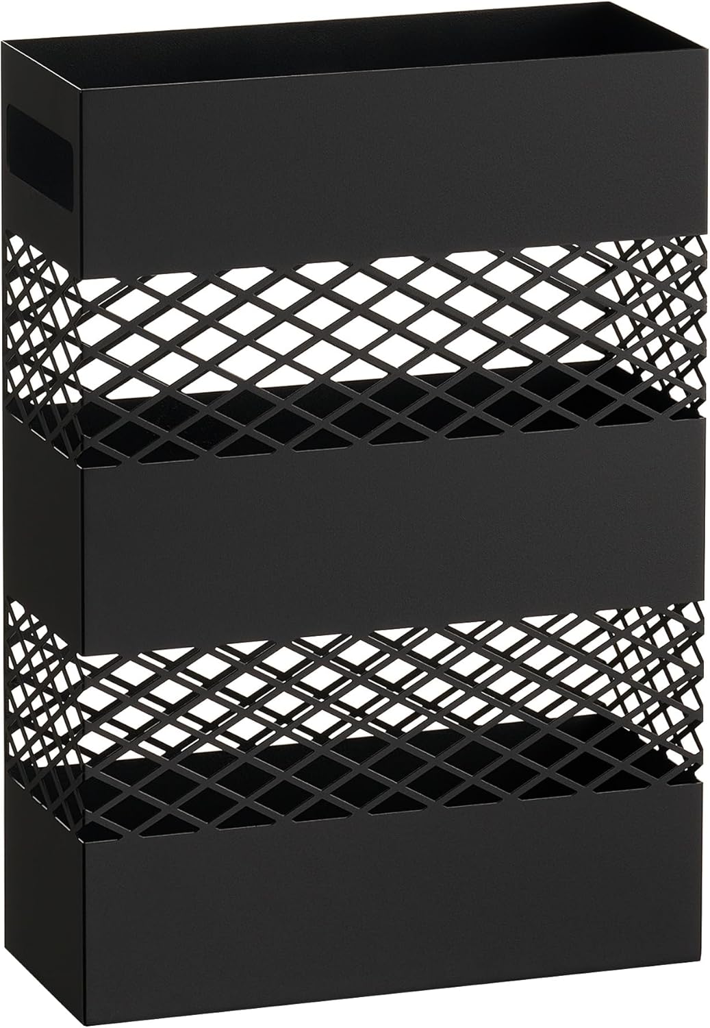 LANDVOI Umbrella Stand Slim Metal Holder for Entryway with Removable Drip Tray and Weighted Base