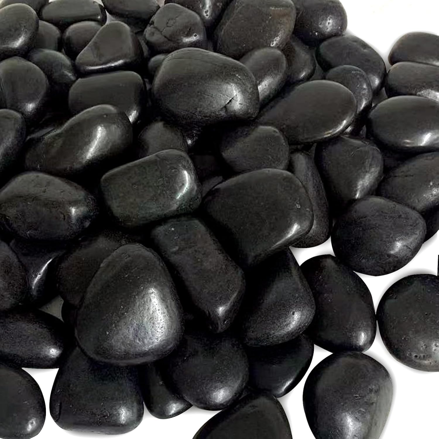 10 Pounds Natural Black Pebbles for Garden and Outdoor Decor
