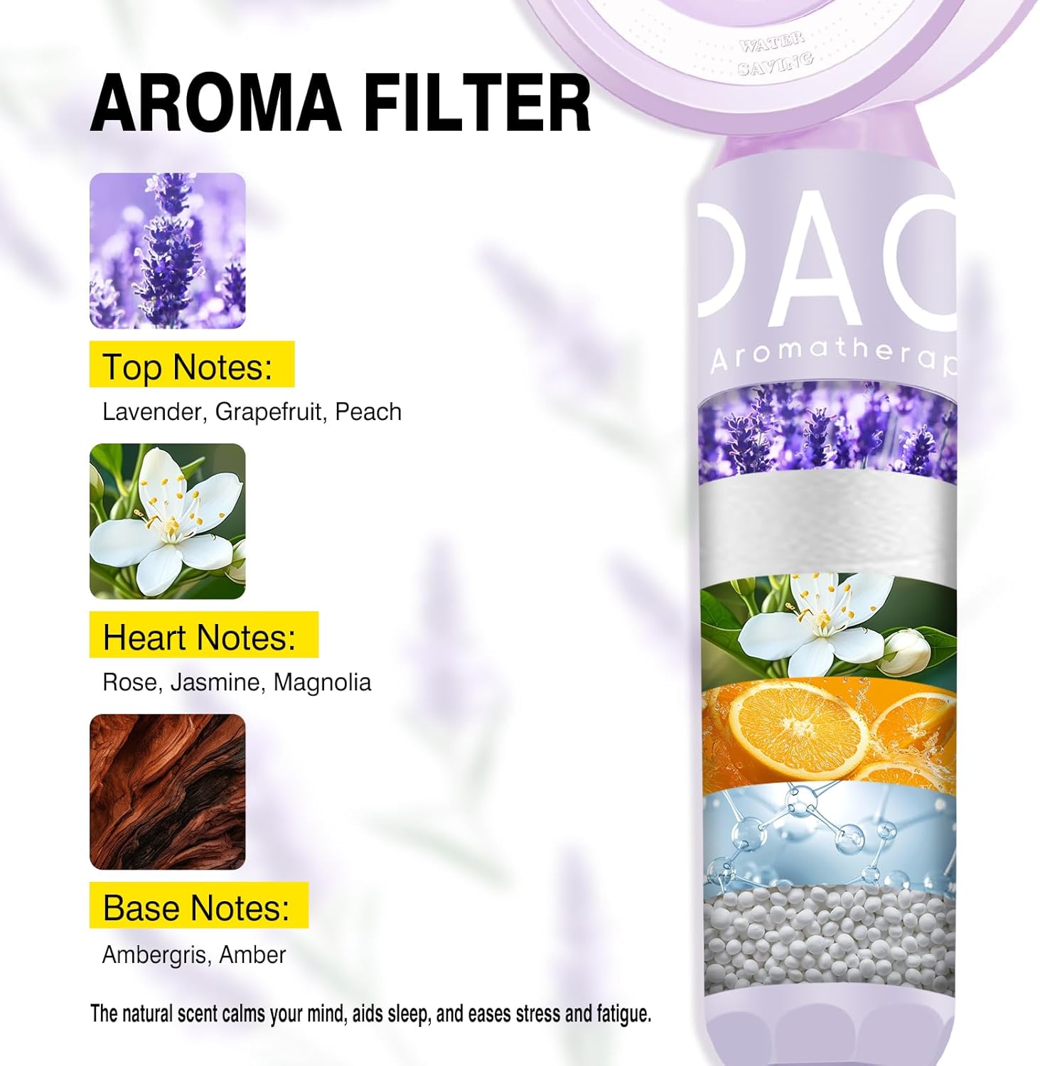 Vitamin C Shower Head with Filter and Lavender Scent