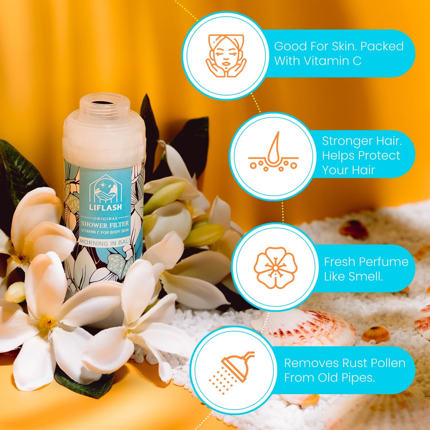 Liflash Vitamin C Shower Filter for Hard Water