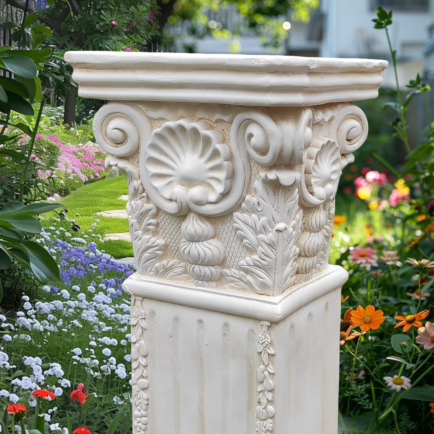 Large 355 Inch Vintage Weathered Column with Base