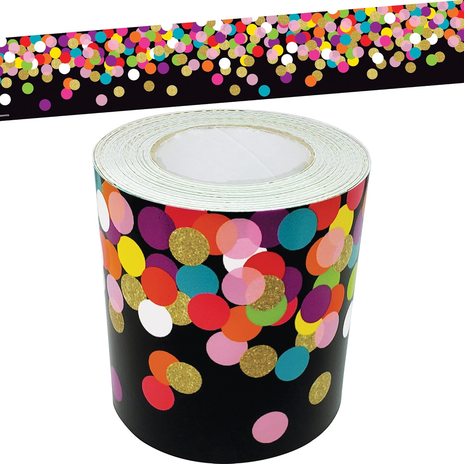 Colorful Confetti Border Trim 50ft Classroom Decor