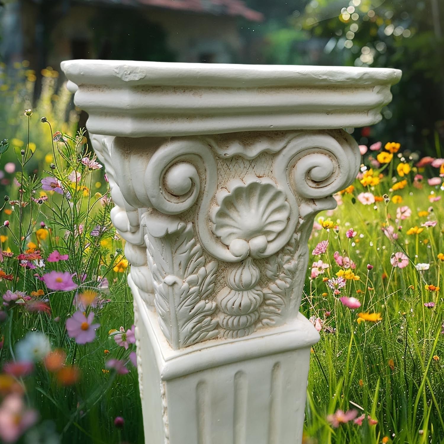 Large 355 Inch Vintage Weathered Column with Base