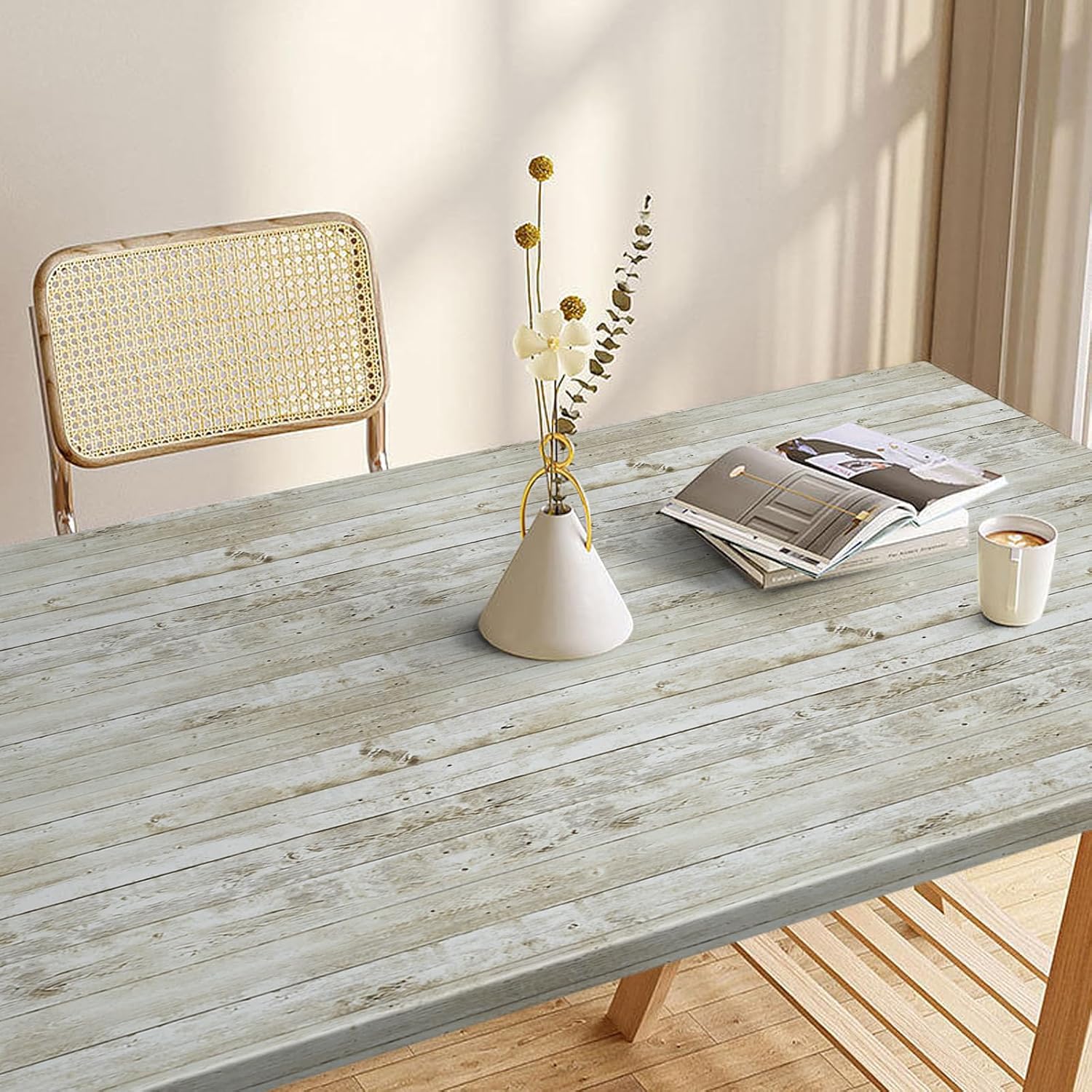 Abyssaly Contact Paper Vintage Wood Shiplap Wallpaper Peel and Stick Decorative Furniture 1771 X 393