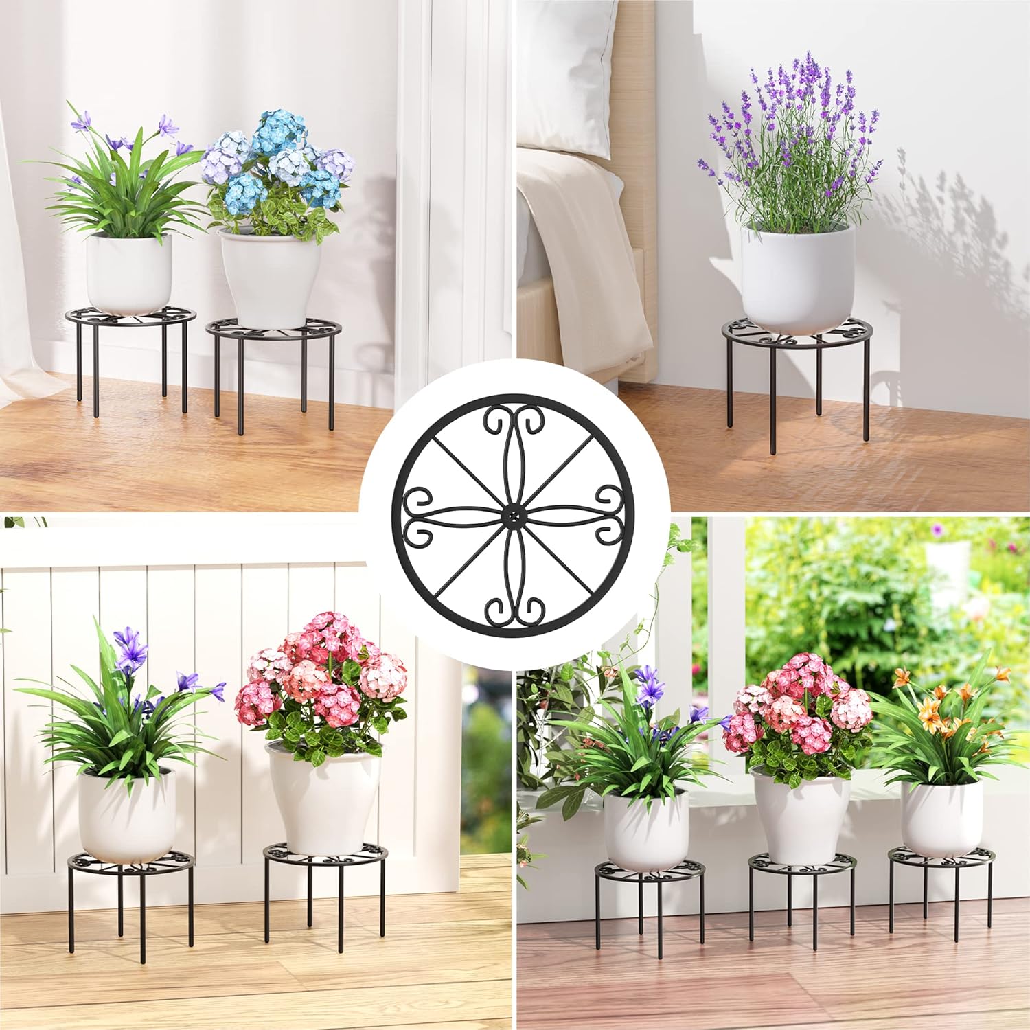 Plant Stand 1 PCS 102 Inch Flower Pot Stand for Indoor and Outdoor Gardens Black