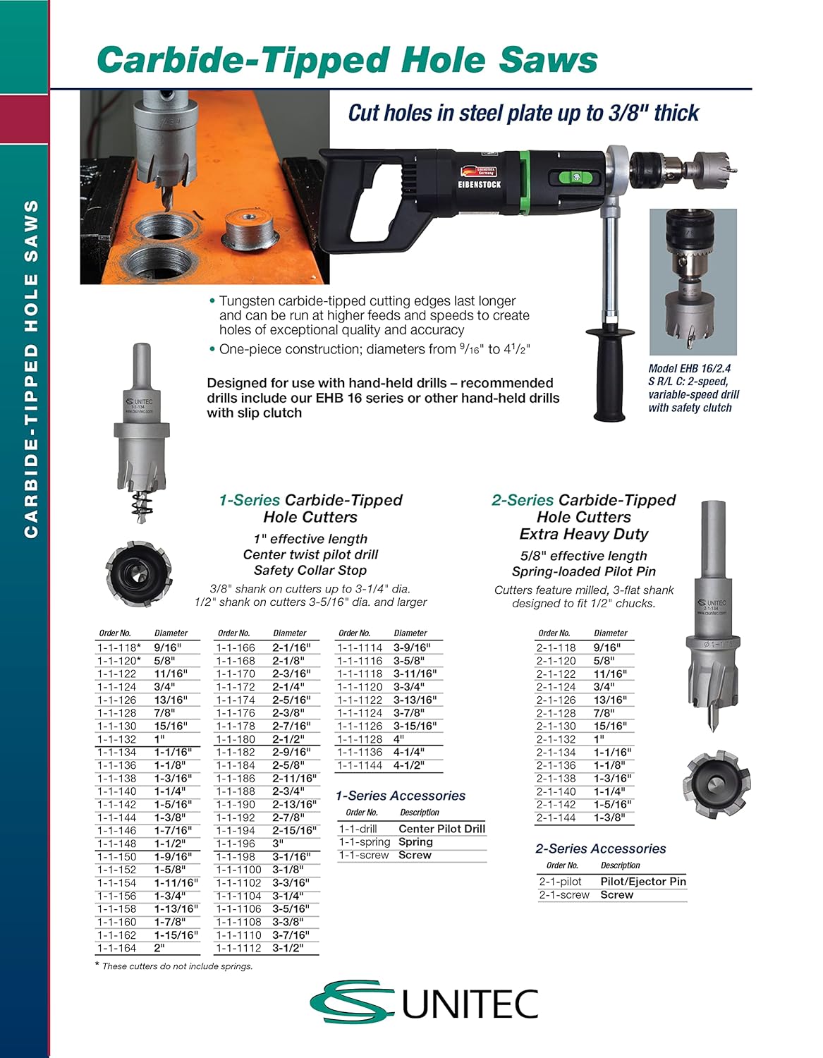 CS Unitec 2-58 x 1 TCT Hole Saw for Hand-Held Drills