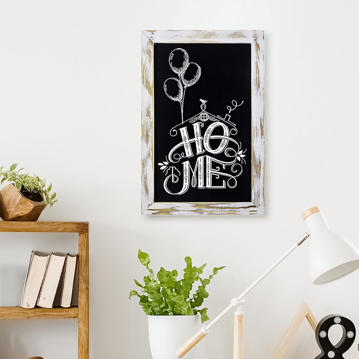 MyGift 10x14 Inch Chalkboard Menu Sign with Vintage Brass Easel Stand