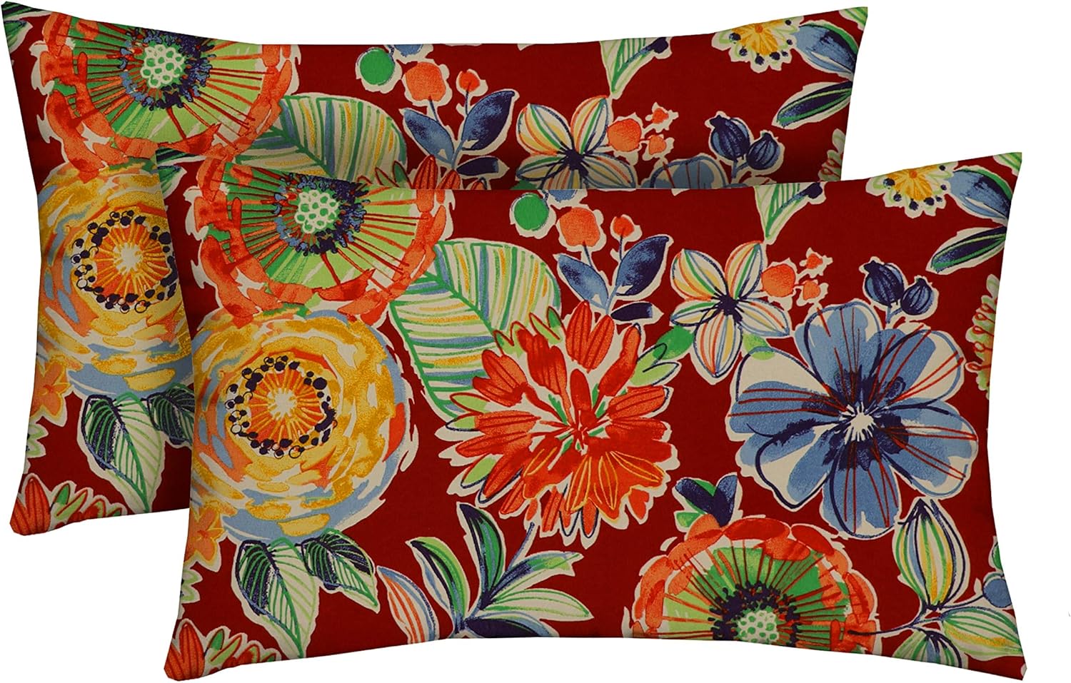 RSH Decor Lumbar Throw Pillows Set of 2 20x12 All Weather