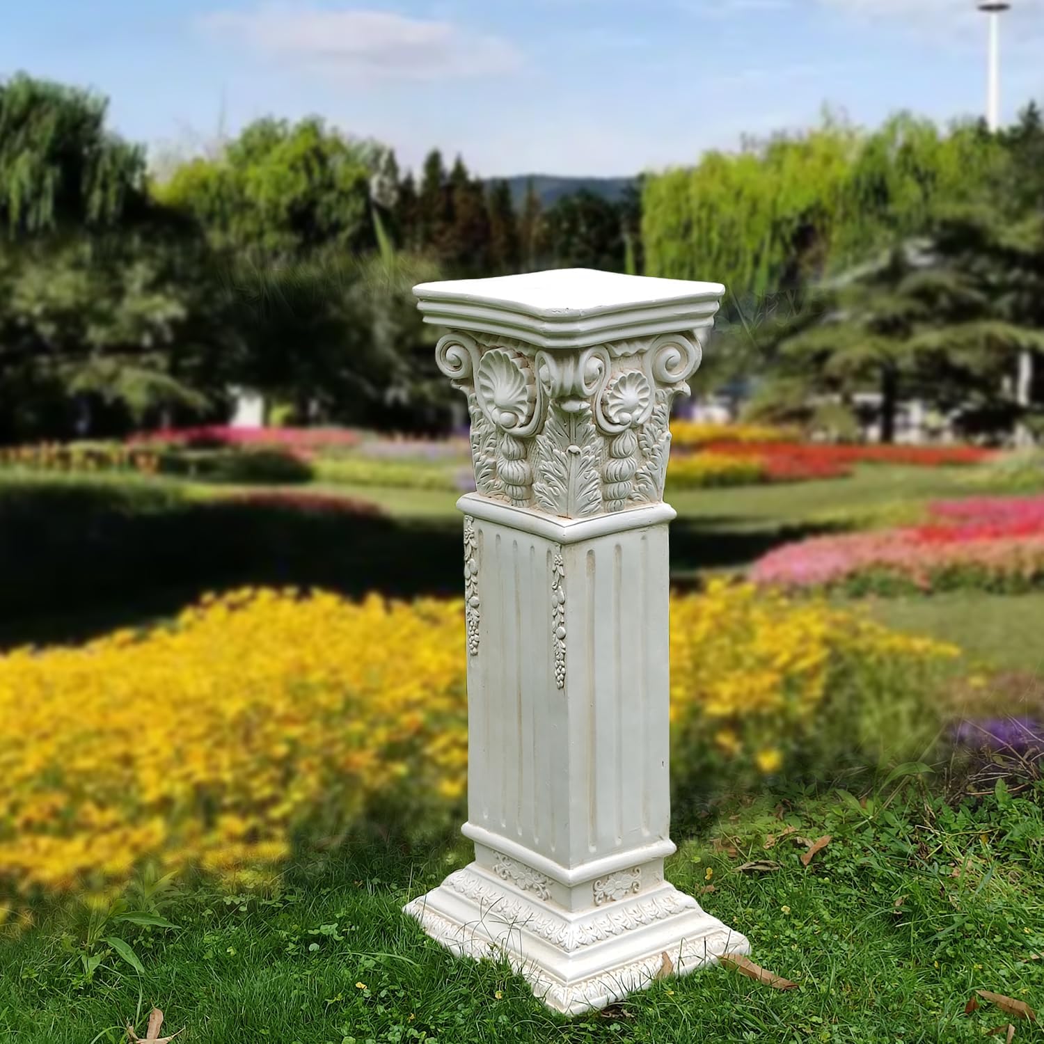 Large 355 Inch Vintage Weathered Column with Base