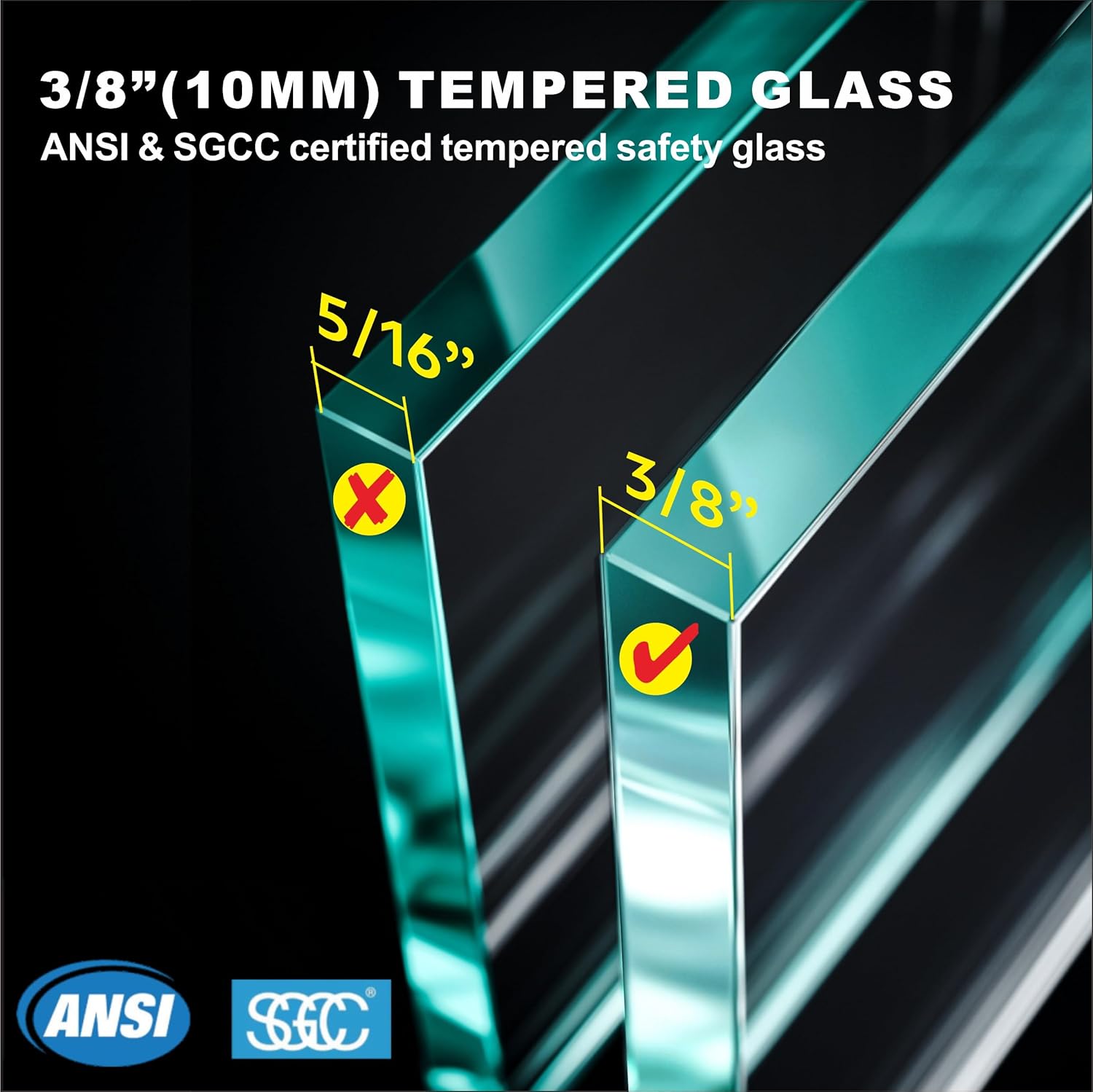 56-60 W x 84 H Frameless Stainless Steel Sliding Shower Door with Satin Brass Frame and Tempered Glass