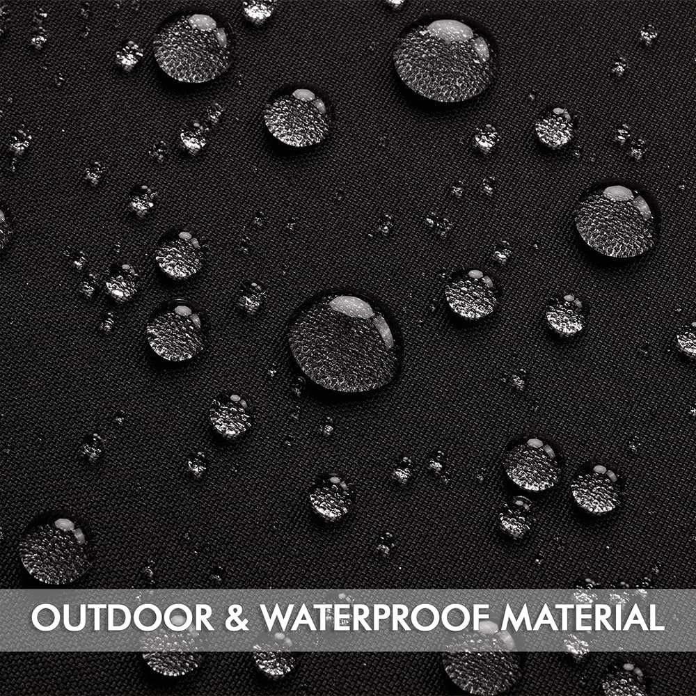 MIULEE Pack of 2 Outdoor Waterproof Decorative Throw Pillow Covers - Square 18x18 Inch Black