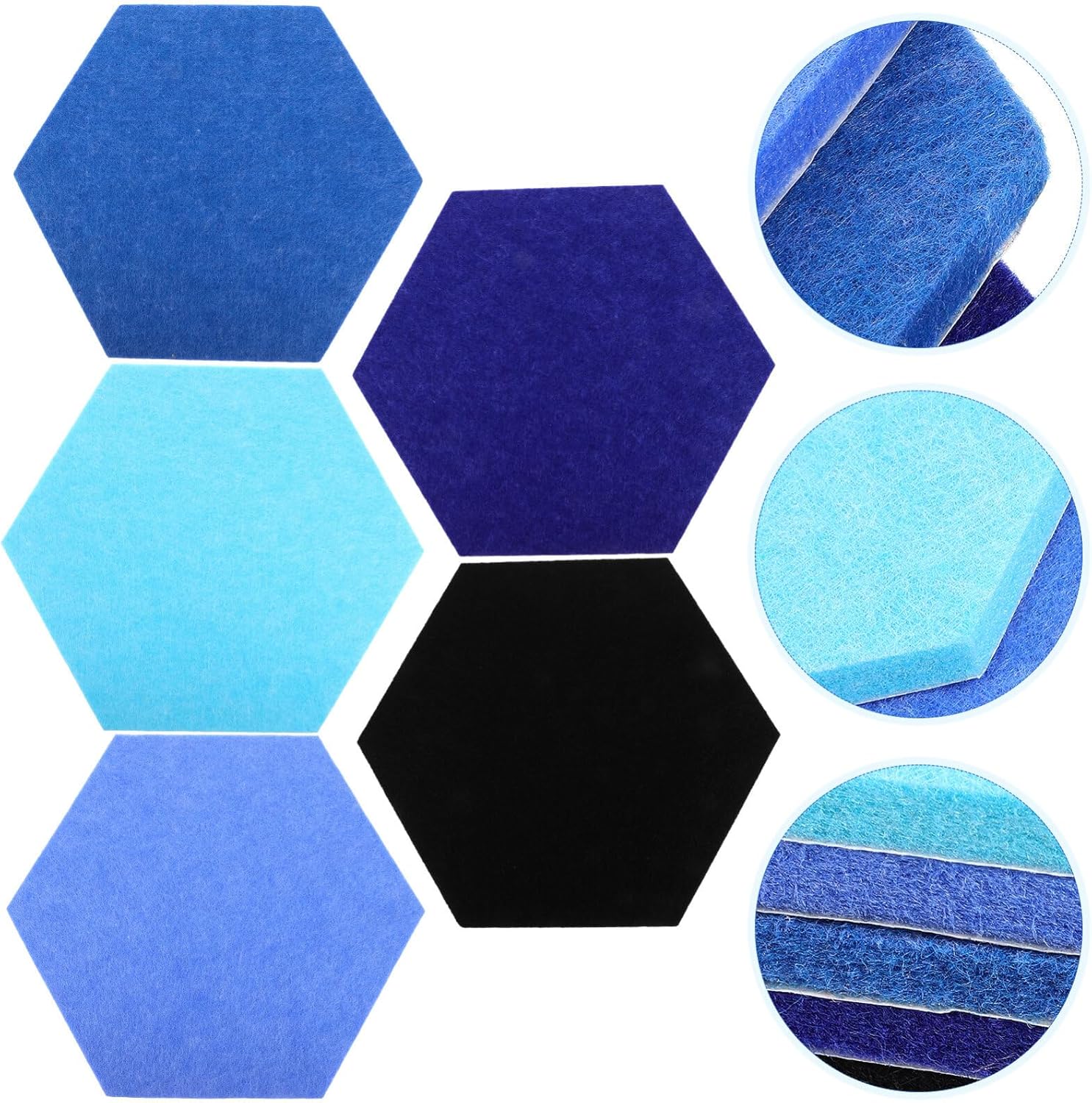 Zerodeko Adhesive Bulletin Board Tiles 5pcs for Office Classroom Decor