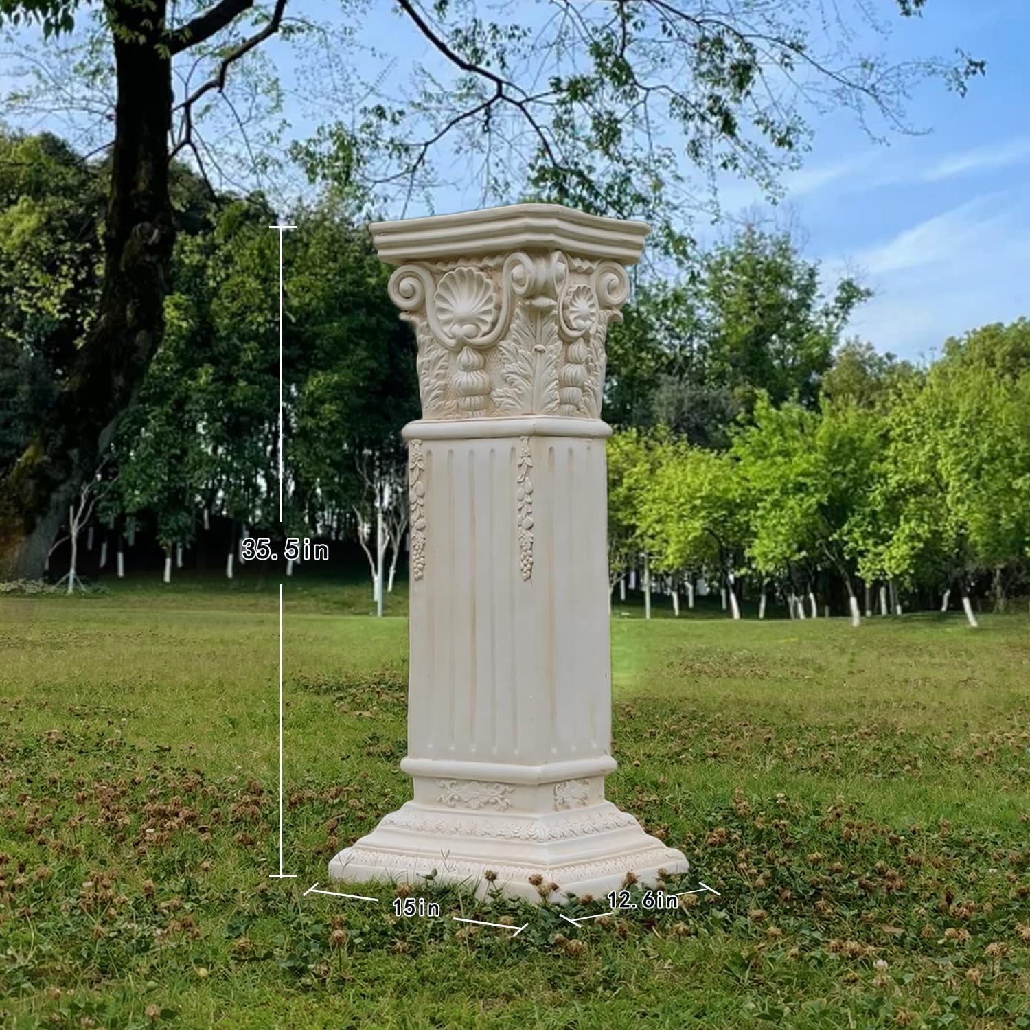 Large 355 Inch Vintage Weathered Column with Base